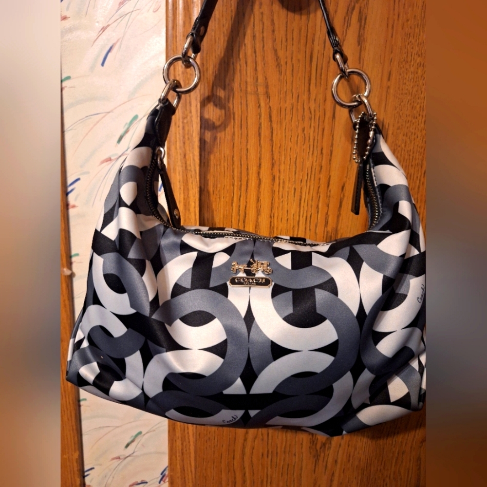 Coach Gorgeous black and grey shoulder bag